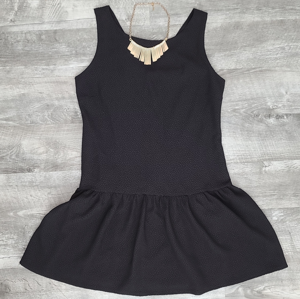 EUC RARE Maeve Black Mulligan Shift Dress Size XL